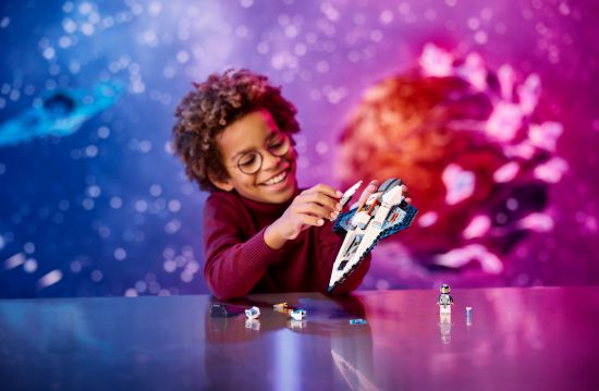 playing LEGO City 60430 Interstellar Spaceship Toy Playset