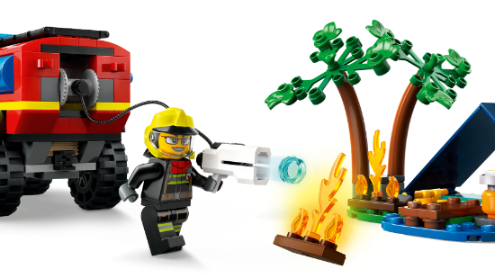 Picture of LEGO City 60412 60412 4x4 Fire Engine with Rescue Boat Toy