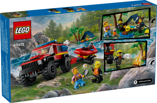 Picture of LEGO City 60412 60412 4x4 Fire Engine with Rescue Boat Toy