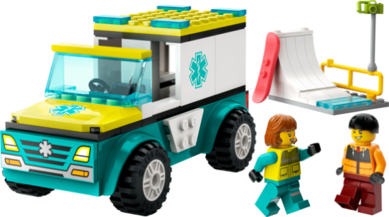 LEGO City 60403 Emergency Ambulance and Snowboarder