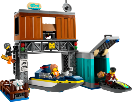 LEGO City 60417 Police Speedboat and Crooks’ Hideout