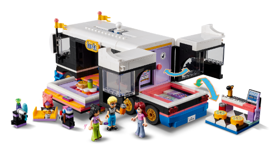 LEGO Friends 42619 Pop Star Music Tour Bus Toy