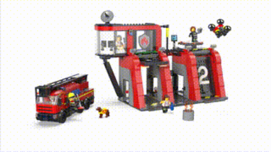 Picture of LEGO City 60414 Fire Station with Fire Engine Playset