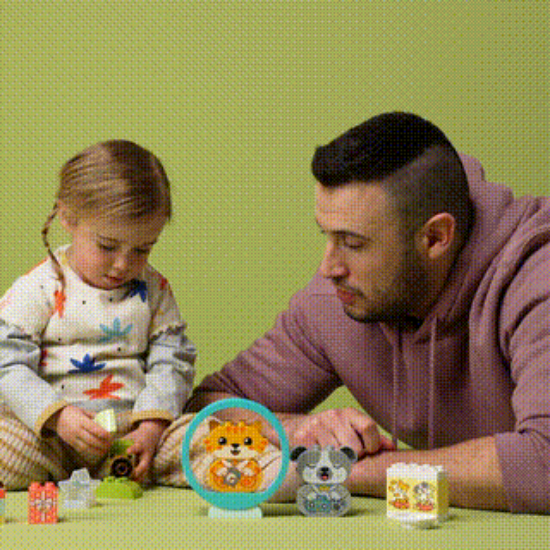 playing LEGO DUPLO 10977 My First Puppy & Kitten VDO