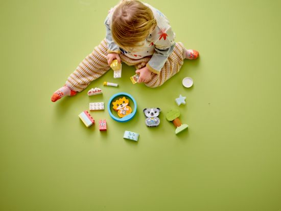 playing LEGO DUPLO 10977 My First Puppy & Kitten