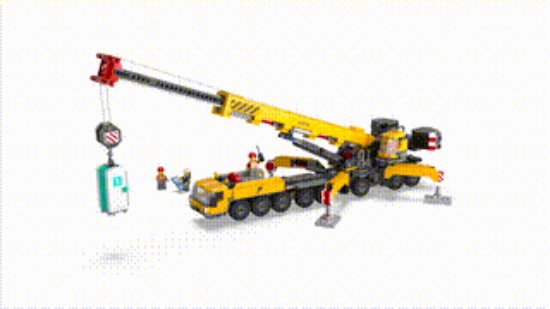 LEGO City 60409 Yellow Mobile Construction Crane, 360 VDO