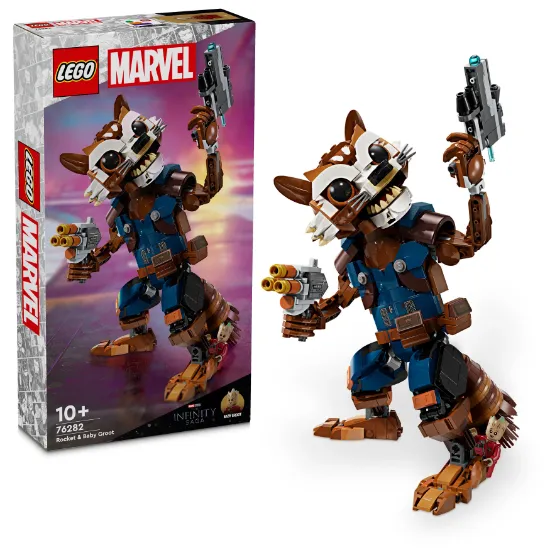 LEGO Super Heroes 76282 Rocket & Baby Groot package
