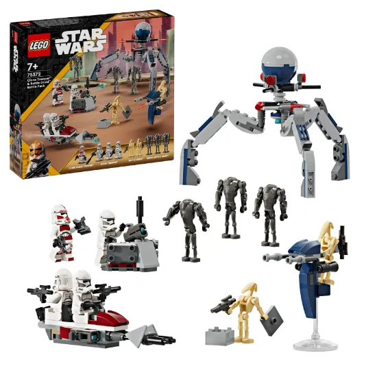 LEGO Star Wars 75372 Clone Trooper & Battle Droid Battle Pack package