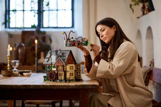 playing LEGO IDEAS 21341 Disney Hocus Pocus: The Sanderson Sisters' Cottage