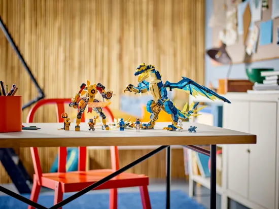 playing LEGO Ninjago 71796 Elemental Dragon vs. The Empress Mech