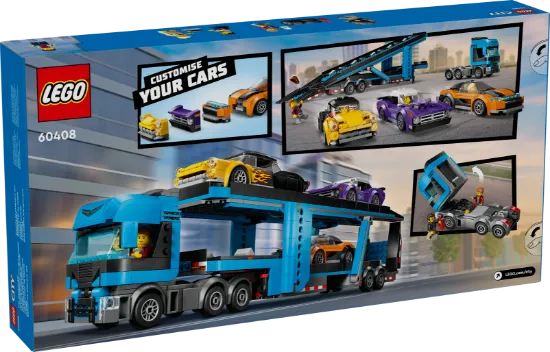Picture of LEGO City 60408 Car Transporter Truck with Sports Cars