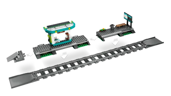 Picture of LEGO City Trains 60423 Downtown Streetcar and Station V29