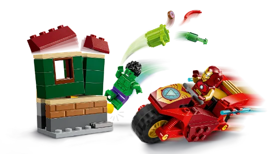 Picture of LEGO Super Heroes Marvel 76287 Iron Man with Bike and The Hulk