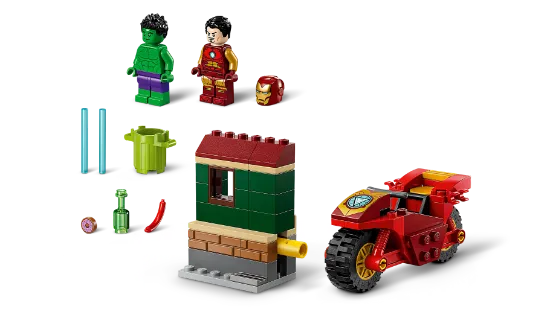 Picture of LEGO Super Heroes Marvel 76287 Iron Man with Bike and The Hulk