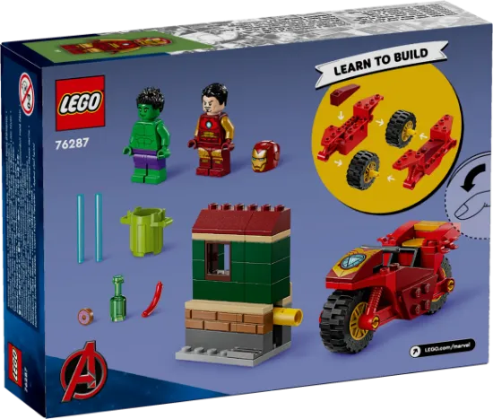 Picture of LEGO Super Heroes Marvel 76287 Iron Man with Bike and The Hulk