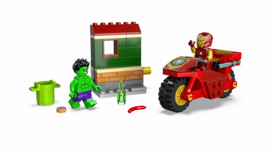 Picture of LEGO Super Heroes Marvel 76287 Iron Man with Bike and The Hulk