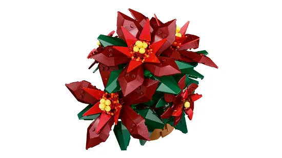 LEGO Icons 10370  Poinsettia Plant Decor Building Set