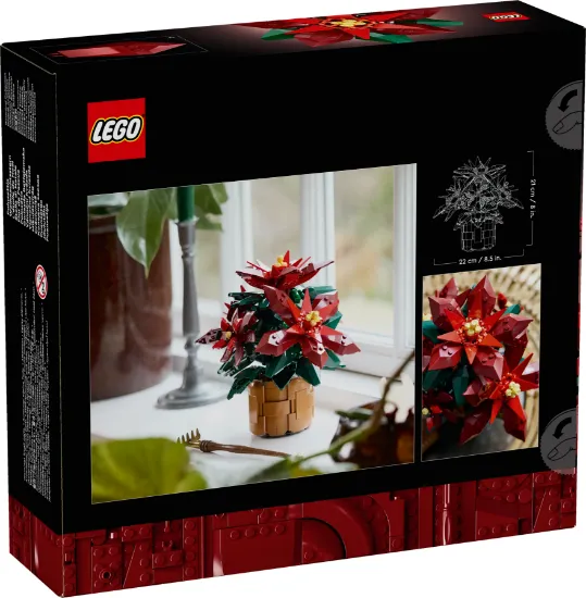 LEGO Icons 10370 Poinsettia Plant Decor Building Set package