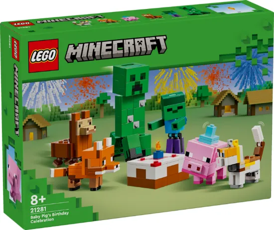 Picture of LEGO Minecraft 21281 Baby Pig's Birthday Celebration