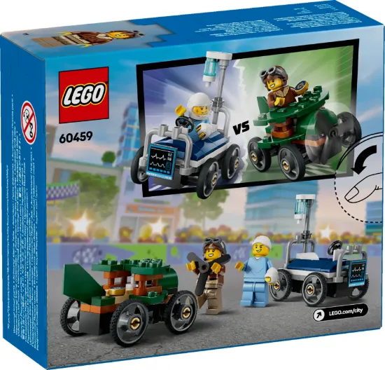 Picture of LEGO City 60459 Aeroplane vs. Hospital Bed Race Car Pack