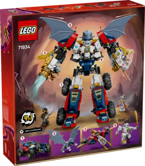 LEGO NINJAGO 71834 Zane Ultra Combiner Mech package
