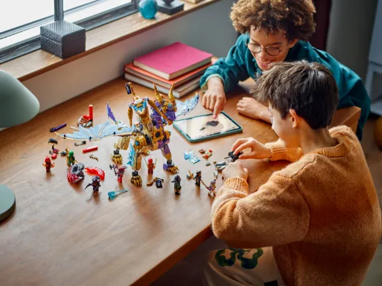 playing LEGO Ninjago 71836 Arc Dragon of Focus