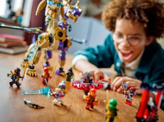 playing LEGO Ninjago 71836 Arc Dragon of Focus