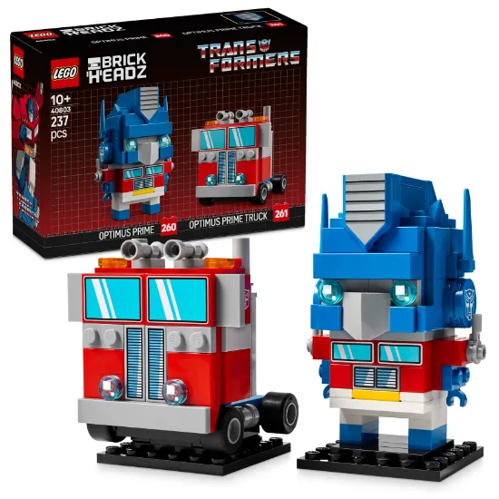 Picture of LEGO BrickHeadz 40803 Transformers Optimus Prime Robot & Vehicle