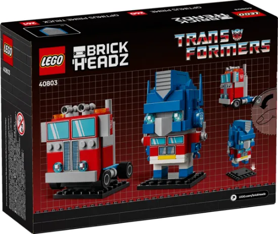 Picture of LEGO BrickHeadz 40803 Transformers Optimus Prime Robot & Vehicle