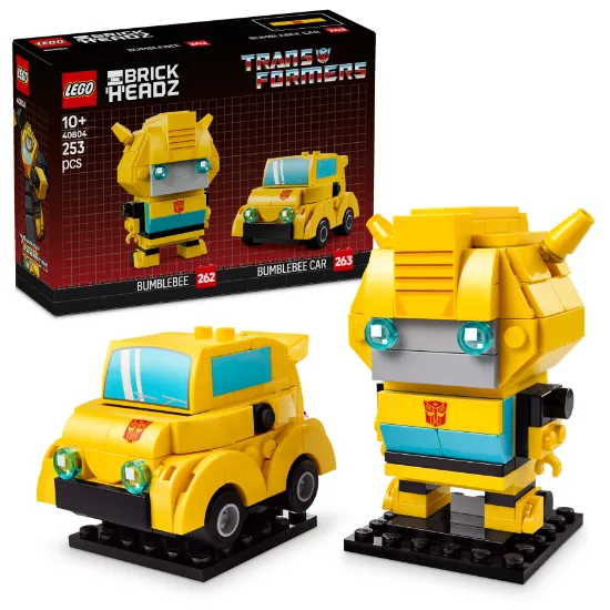 Picture of LEGO BrickHeadz 40804 Transformers Bumblebee Robot & Vehicle