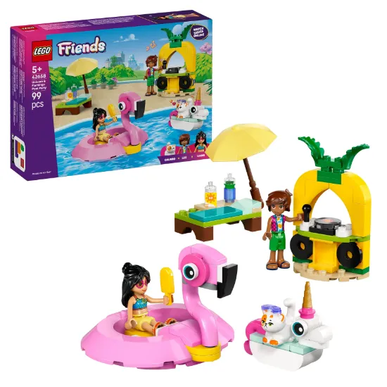 Picture of LEGO Friends 42658 Unicorn & Flamingo Pool Party