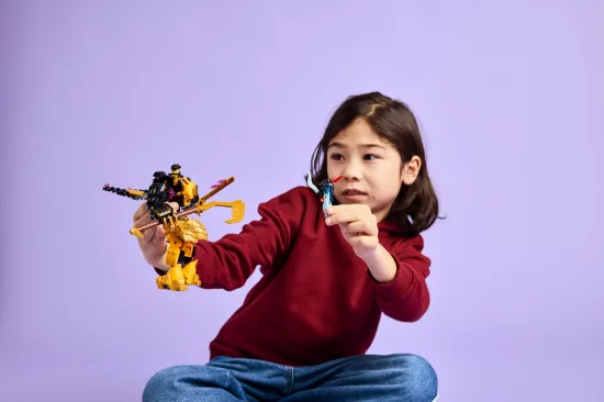 playing LEGO NINJAGO 71839 Arin’s Spinjitzu Battle Mech