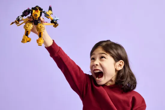 playing LEGO NINJAGO 71839 Arin’s Spinjitzu Battle Mech