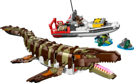 Picture of LEGO Jurassic World 76974 Brick-Built Mosasaurus Boat Mission