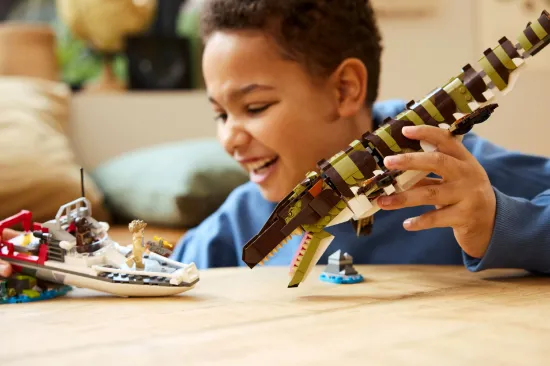 Picture of LEGO Jurassic World 76974 Brick-Built Mosasaurus Boat Mission