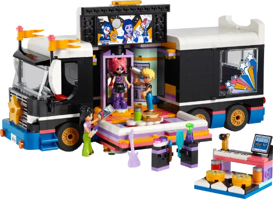 LEGO Friends 42619 Pop Star Music Tour Bus Toy 