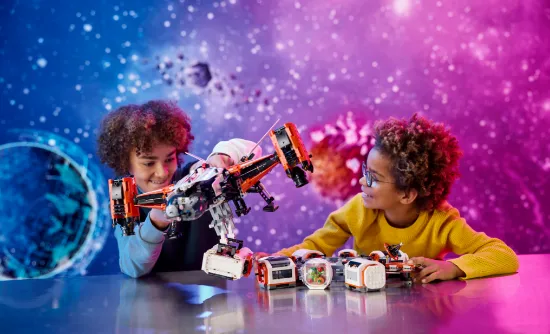 playing LEGO City 60433 Modular Space Station