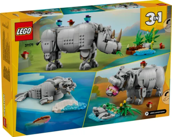 Picture of LEGO Creator 31171 Wild Animals: Majestic Rhino with Birds