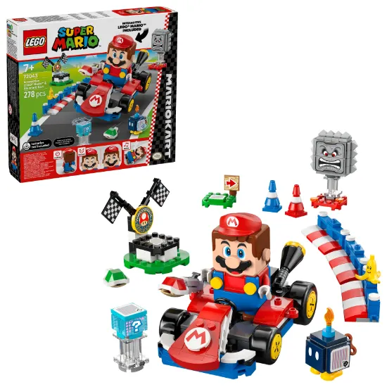 Picture of LEGO Super Mario 72043: Mario Kart – Interactive LEGO® Mario & Standard Kart