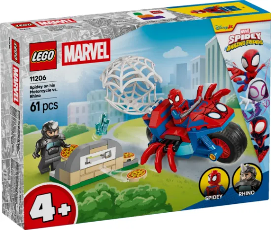 Picture of LEGO Marvel 11206 Spidey And His Amazing Friends Spidey on his Motorcycle vs. Rhino