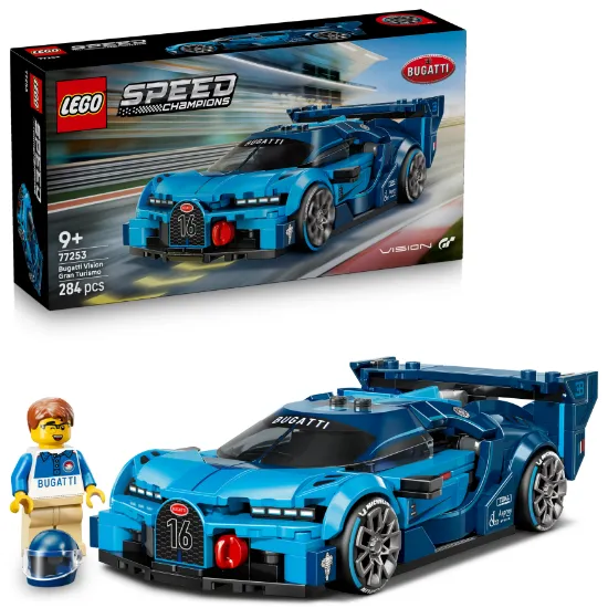 LEGO Speed Champions 77253 Bugatti Vision Gran Turismo Hyper Sports Car Vehicle package