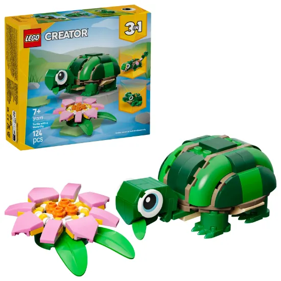 Picture of LEGO Creator 31377 Turtle with a Water Lily Flower