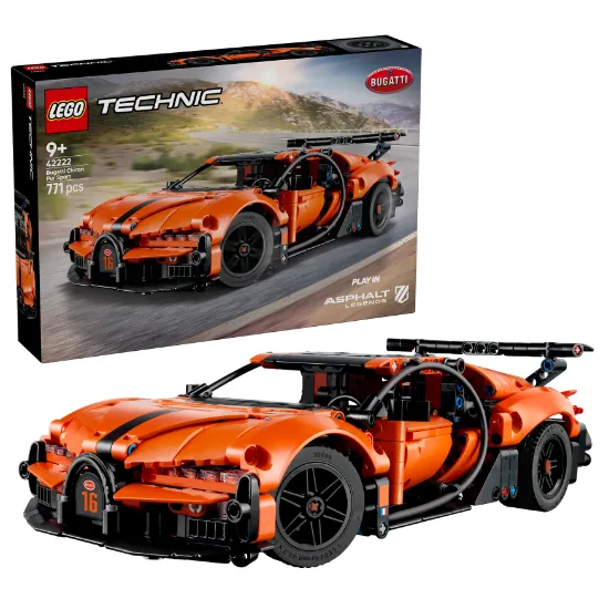 LEGO Technic 42222 Bugatti Chiron Pur Sport Hypercar Vehicle package