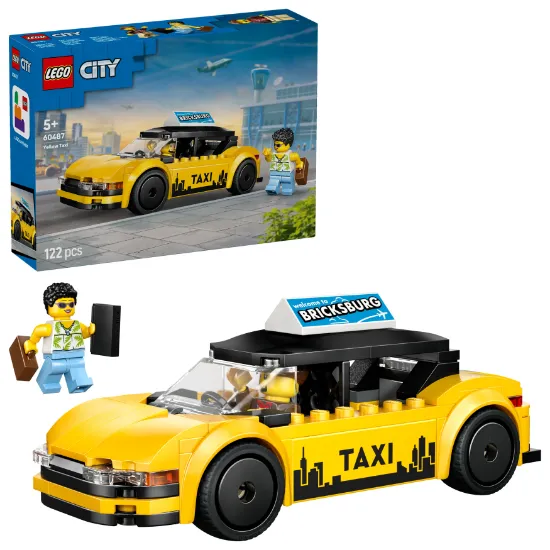 LEGO City 60487 Yellow Taxi Vehicle package