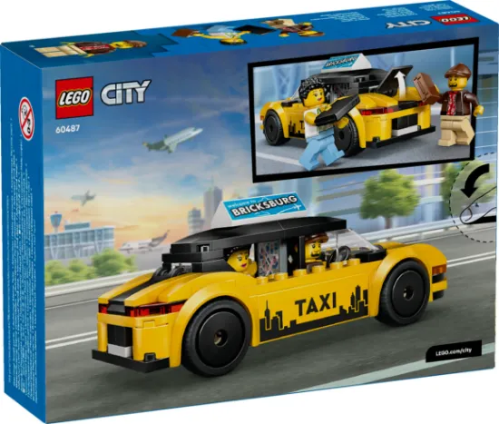 LEGO City 60487 Yellow Taxi Vehicle package