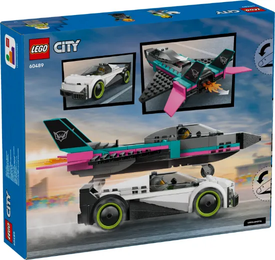 LEGO City 60489 Jet vs. Car Vehicle package
