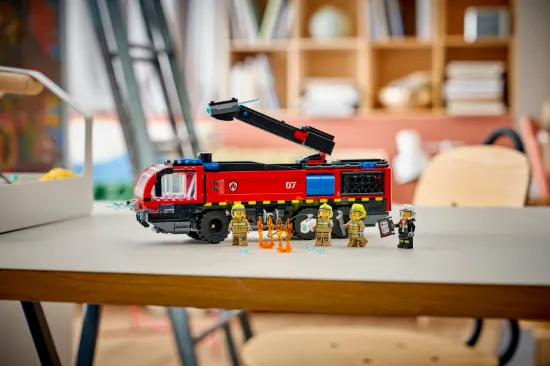 playing LEGO City 60499 Airport Fire Truck Vehicle