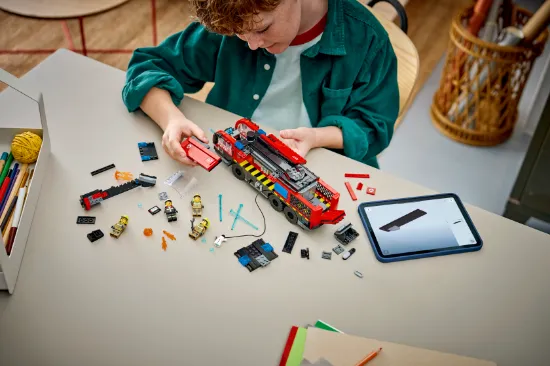 playing LEGO City 60499 Airport Fire Truck Vehicle