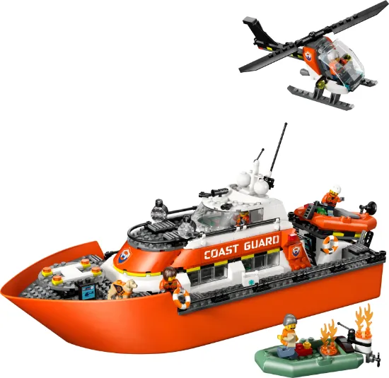 Picture of LEGO City 60504 Coast Guard Rescue Boat & Helicopter