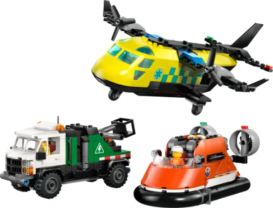 Picture of LEGO City 60505 Airplane, Service Truck & Hovercraft Remix